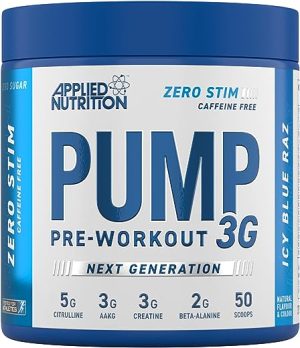 applied nutrition pump zero pre workout zero stim caffeine free energy