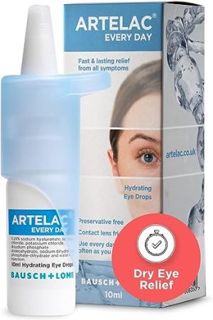 artelac eye drops for dry eyes treatment every day preservative free