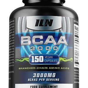 BCAA 3000mg - 2:1:1 BCAA Capsules - BCAAs (150 Capsules) - 3000mg BCAAs per Serving - BCAA Amino Acids - 30 Servings - Suitable for Vegans &...