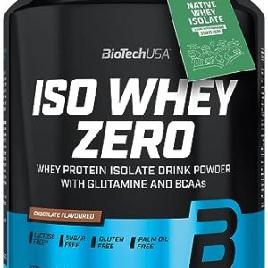 BioTechUSA Iso Whey Zero, Lactose, Gluten, Sugar Free, Premium Whey Protein Isolate, 2.27 kg, Chocolate