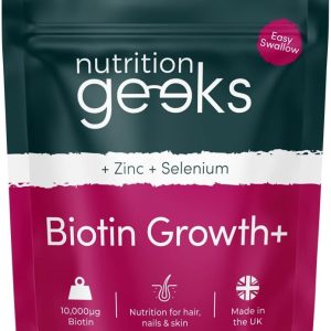 Biotin Hair Growth Supplement - 180 Tablets Enhanced with Zinc & Selenium, Hair Vitamins Complex - Biotin 10000 mcg - Vegan Supplement, Hair Skin...