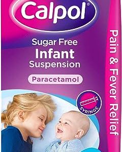 Calpol Sugar Free Infant Suspension Medication, Strawberry Flavour, 100 ml