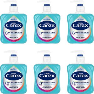 Carex Original Antibacterial Hand Wash , Cleansing that Protects Hands with Added Moisturisers, Gentle Hand Soap, Pack of 6 x 250 ml (Packaging may...