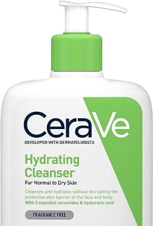 cerave hydrating cleanser for normal to dry skin 473ml with hyaluronic acid