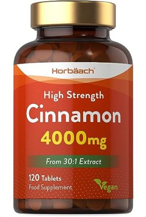 cinnamon 4000mg high strength blood sugar levels metabolism support