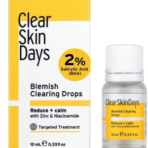 Clear Skin Days 2% Niacinamide, 2% Salicylic Acid, & 1% Zinc Spot, Pimple & Acne Treatment - Blemish Clearing Drops - Reduce Breakouts, Calm and...