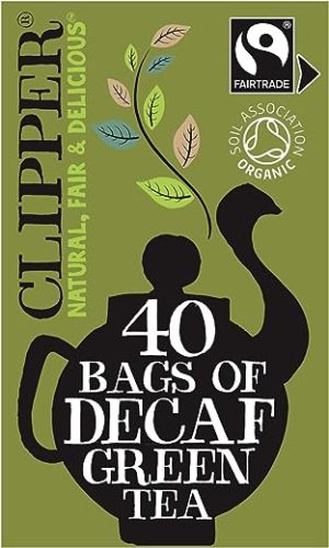 clipper organic decaf green tea bags box of 40 decaffeinated green tea bags
