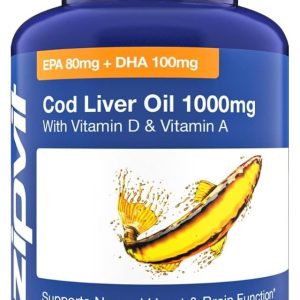 Cod Liver Oil 1000mg, 360 Capsules of High Strength Fish Oil, Rich in Omega 3. Supports Heart Health, Brain Health, Eye Health and Normal Blood...