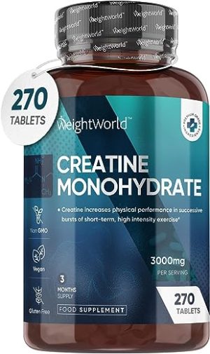 creatine monohydrate tablets 3000mg 270 creatine tablets gym supplement