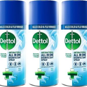 Dettol All-in-One Disinfectant Spray Crisp Linen, 400 ml, Pack of 3 (Packaging May Vary)