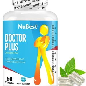 Doctor Plus - Bone Growth Support - Promotes Strong and Healthy Bones for Children (10+) and Teenagers - 60 Capsules (1 Pack)