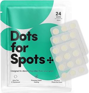 dots for spots acne patches pack of 24 translucent hydrocolloid pimple