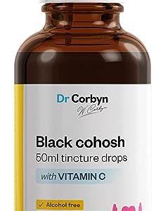 Dr Corbyn Black Cohosh + Vitamin C Drops 50ml | Liquid Tincture of Cimicifuga Racemosa Enriched with Vitamin C | Alcohol Free Black Cohosh...