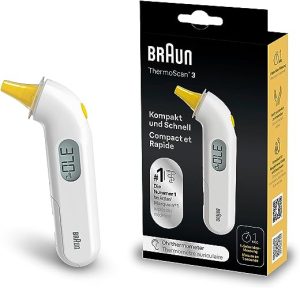 ear thermometer braun thermoscan 3 professional precision acoustic fever