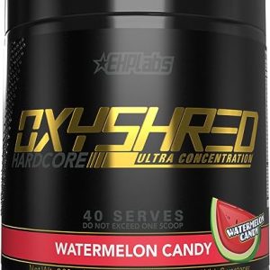 EHPlabs OxyShred Hardcore Thermogenic Pre Workout Powder for Shredding - Pre Workout Powder with L Glutamine & Acetyl L Carnitine, Energy Boost...