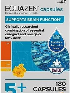EQUAZEN Family Capsules, Omega 3 & Omega 6 Supplement, Fish Oil, Supports Brain Function, Clinically Researched Blend of DHA, EPA & GLA, Suitable...