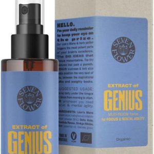 Extract of Genius : Organic Lion’s Mane Supplement Mushroom Extract Oral Spray - Convenient and Fast-Acting Brain Booster for Focus, Memory, and...