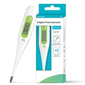 Femometer Digital Thermometers, Oral Thermometer Adults Kids Babies, Accurate Switchable Body Temperature Thermometer, Green
