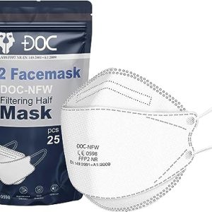 FFP2 Mask Pack of 20 - Hand Checked For Quality - 5 Layered Webbing Fibers Face Mask - A Must Have Dust Mask For Outdoors - Each Breathe Matters
