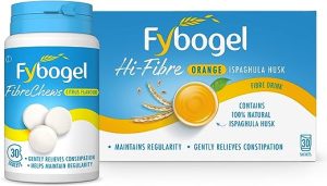 fybogel hi fibre orange constipation 30 sachets and fybogel fibre chews 30
