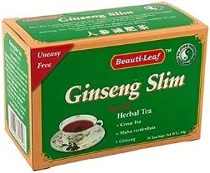 ginseng slim natural tea blend special herbal mix with green tea and malva