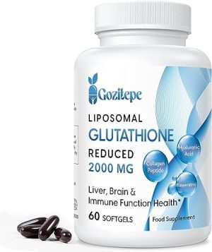 gozitepe liposomal glutathione reduced 2000mg per serving glutathione