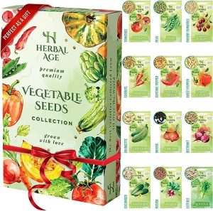 grow your own seed kit 12 vegetable seed varieties 5 100 heirloom seeds