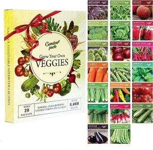 grow your own vegetable seeds 20 packet variety by garden pack high yield