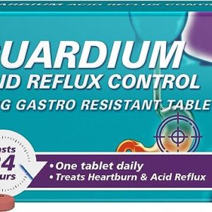 Guardium by Gaviscon, 24-hour Heartburn, Indigestion and Acid Reflux Relief, Gastro-Resistant Esomeprazole Tablets, 20 mg, 14 Tablets