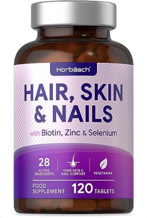 hair skin and nails vitamins with biotin zinc and selenium beauty