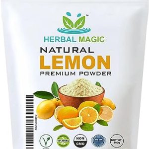 Herbal Magic's Pure & Natural Lemon juice Powder - Rich & Vibrant Smoothies, Shakes, Juices, Baking, Cuisines - irresistibly delicious - for an...