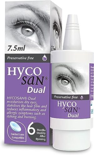 hycosan dual preservative free eyedrops 005 sodium hyaluronate and 2