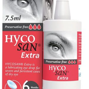Hycosan Extra - Preservative Free Eye Drops - Sodium Hyaluronate 0.2% - for Treatment of Dry Eyes -7.5ml