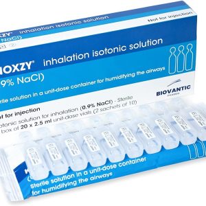 KNOXZY Sterile Isotonic Saline Solution 0.9% - Sodium Chloride NaCl - Inhalation Saline Solution for Humidifying The Airways – 20 X 2.5 ml Unit...