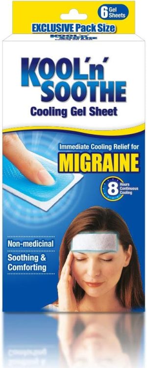 koolnsoothe cooling gel sheet migraine 6 gel sheets