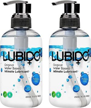 lubido original water based paraben free intimate gel lube 250ml pack of 2