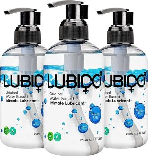lubido original water based paraben free intimate gel lube 250ml pack of 3