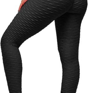 Memoryee Women's Honeycomb Waffle Leggings Ruched Butt Lift High Waisted Chic Sport Tummy Control Plus Size Workout Gym Yoga Stretchy Pants
