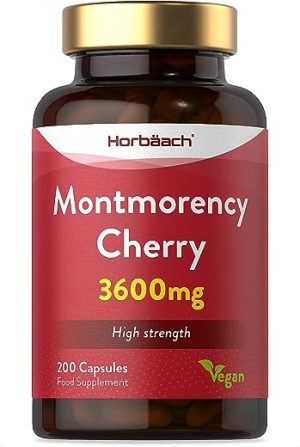 montmorency cherry capsules 3600mg 200 count tart cherry extract vegan