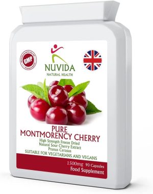 montmorency cherry capsules 90 x 1500mg high strength cherry supplement