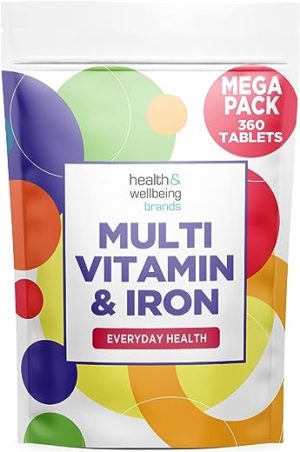 multivitamin iron 360 tablets one a day formulation for men or women uk