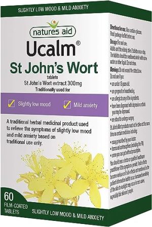 natures aid ucalm st johns wort relief of symptoms of slightly low mood and