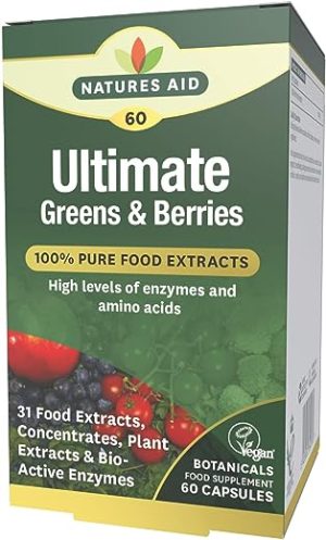 natures aid ultimate greens berries 60 capsules