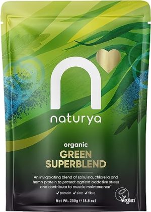 naturya organic green superfood powder blend 250g alkaline vegan
