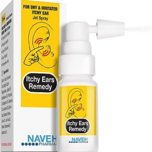 NAVEH PHARMA Itchy Ears Remedy: Ear Cleaning and Itch Relief | Treats All Causes of Ear Itchiness | Jet Ear Spray for Eczema Treatment and Clogged...