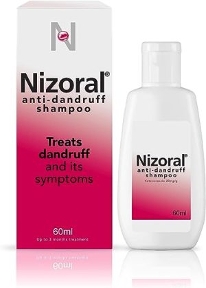 Nizoral Anti-dandruff Shampoo 60ml, clinically proven Treatment for dandruff flare ups, relieve itching, helps remove flakes and soothe...