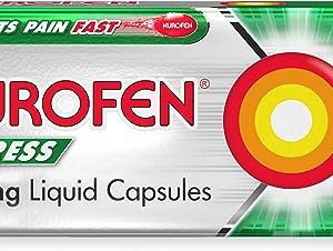 Nurofen Express Liquid Capsules Ibuprofen, for Fast Headache, Period Pain, Cold and Flu Relief, 200 mg, 16 Liquid Capsules