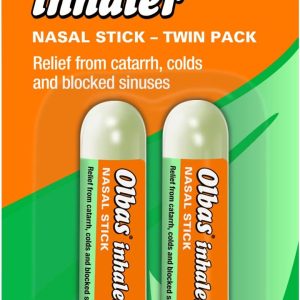 Olbas Nasal Inhaler pack of 2 - Nasal stick - relief from catarrh, colds and blocked sinuses