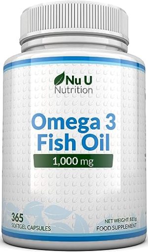 omega 3 fish oil 1000mg 365 softgel capsules up to 12 month s supply