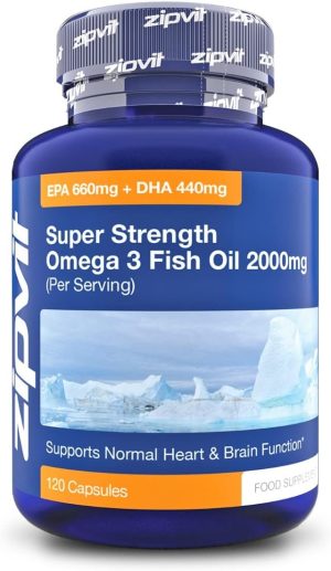 omega 3 fish oil 2000mg epa 660mg dha 440mg per daily serving 120 capsules
